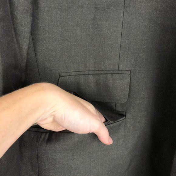 BEVERLY HILLS POLO CLUB Brown Suit Jacket Men's Size 44L Two-Button Long Sleeve - Picture 5 of 8